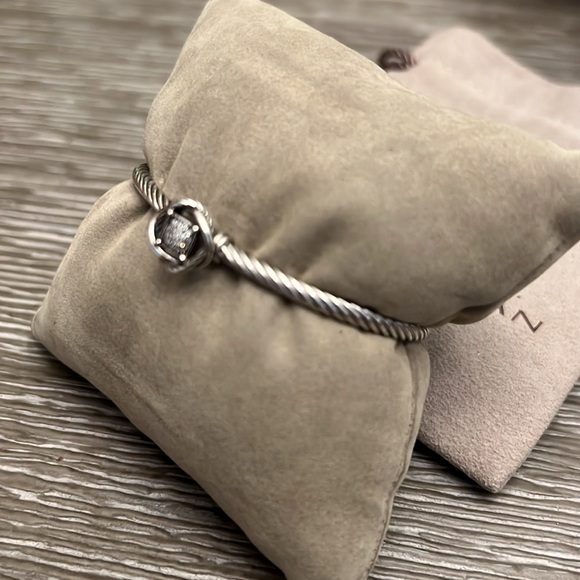 David Yurman Infinity Bracelet Sterling Silver with Diamonds, 3mm - Picture 5 of 9